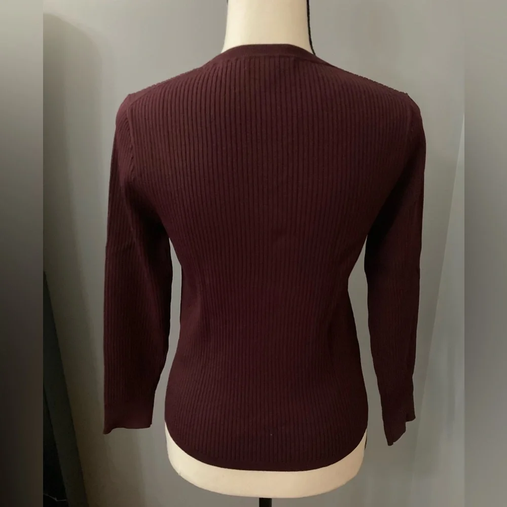J. Crew Ribbed 3/4 Length Sleeve Shirt